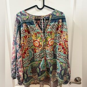 Johnny Was size small colorful bohemian top